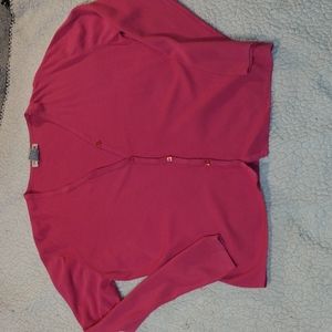 Notations petite button up sweater